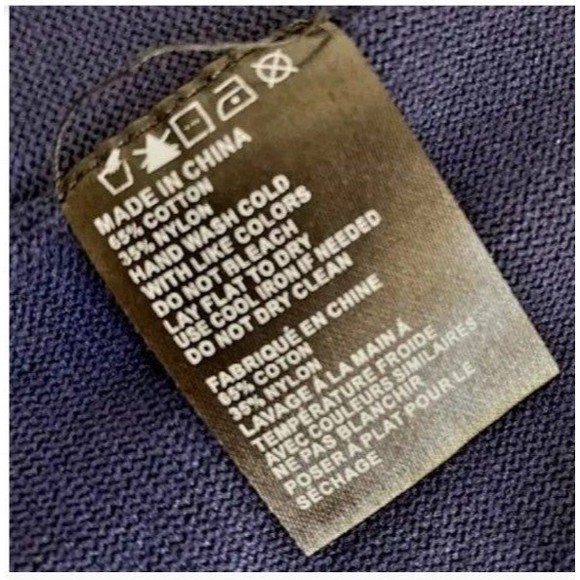 Paper Crane Anthropologie Navy Blue Deconstructed Tunic Sweater Sz L - Picture 8 of 9